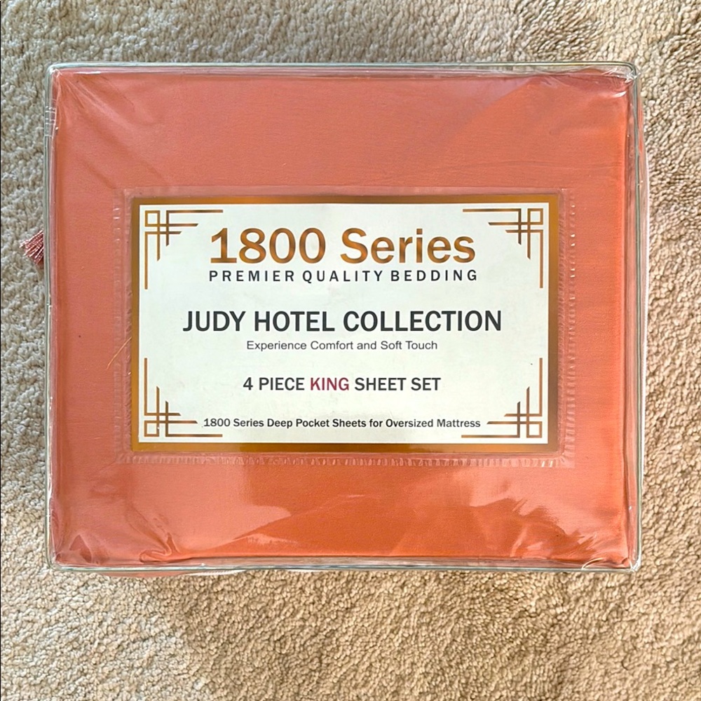 Hotel Collection 1800 Series Orange King Sheet Set